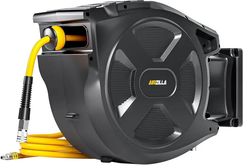 AIRZILLA Retractable Air Hose Reel, 3 8” x 100Ft